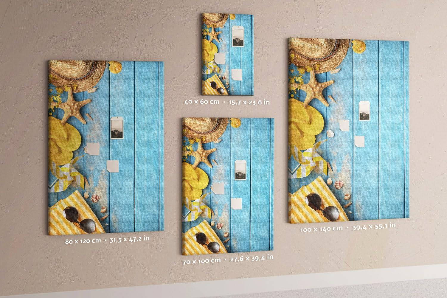 Pinnboard Kork Wandtafel inkl. Pins | Stabile Infotafel für Büro, Küche, Schule | Organisation von Notizen, Terminen, Fotos, Aufgaben, Ideen - 40x60cm - Holz - Strandaccessoires