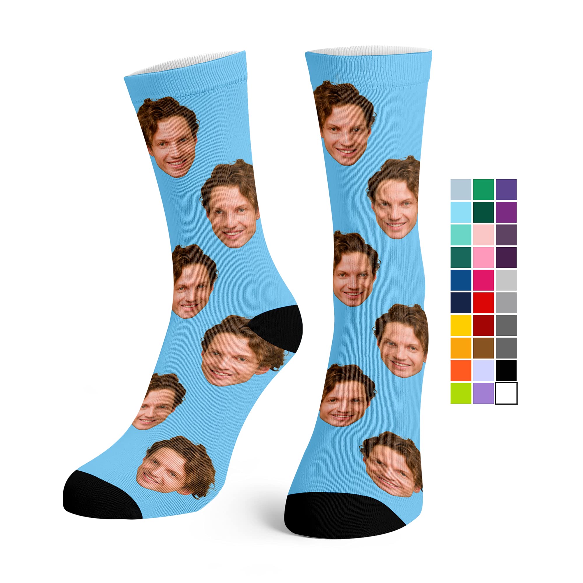 ArtsaddCustom Face Socks for Women Men Cat Dog Lovers, Customized Unisex Funny Crew Sock Gifts