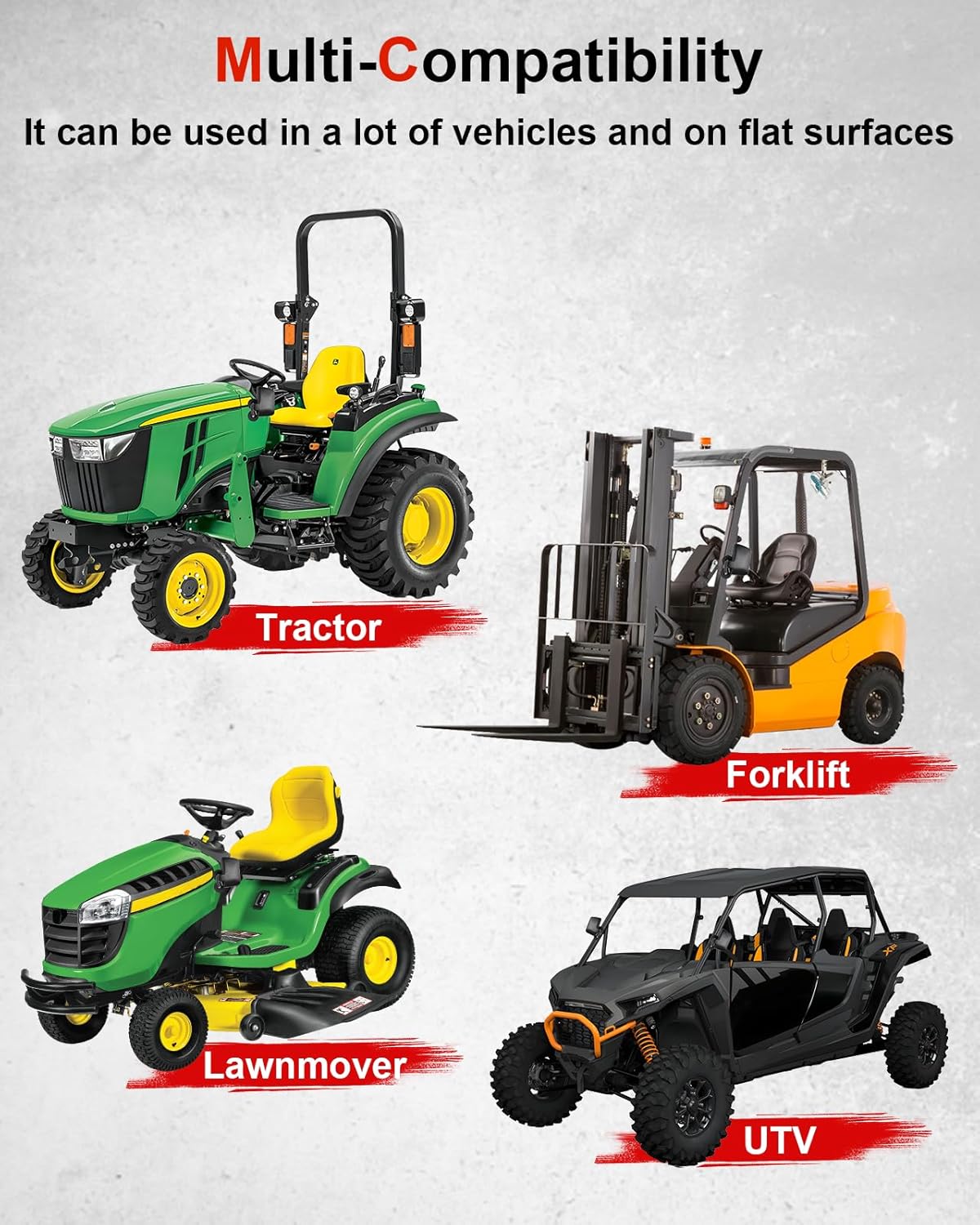 StarknightMT Magnetic Tractor Mirror, 176 LBS Universal Adjustable Side View Mirror Compatible for Tractors, Forklifts, Snow Plows on Smooth Surfaces, Compatible with Kubota Toyota Mahindra