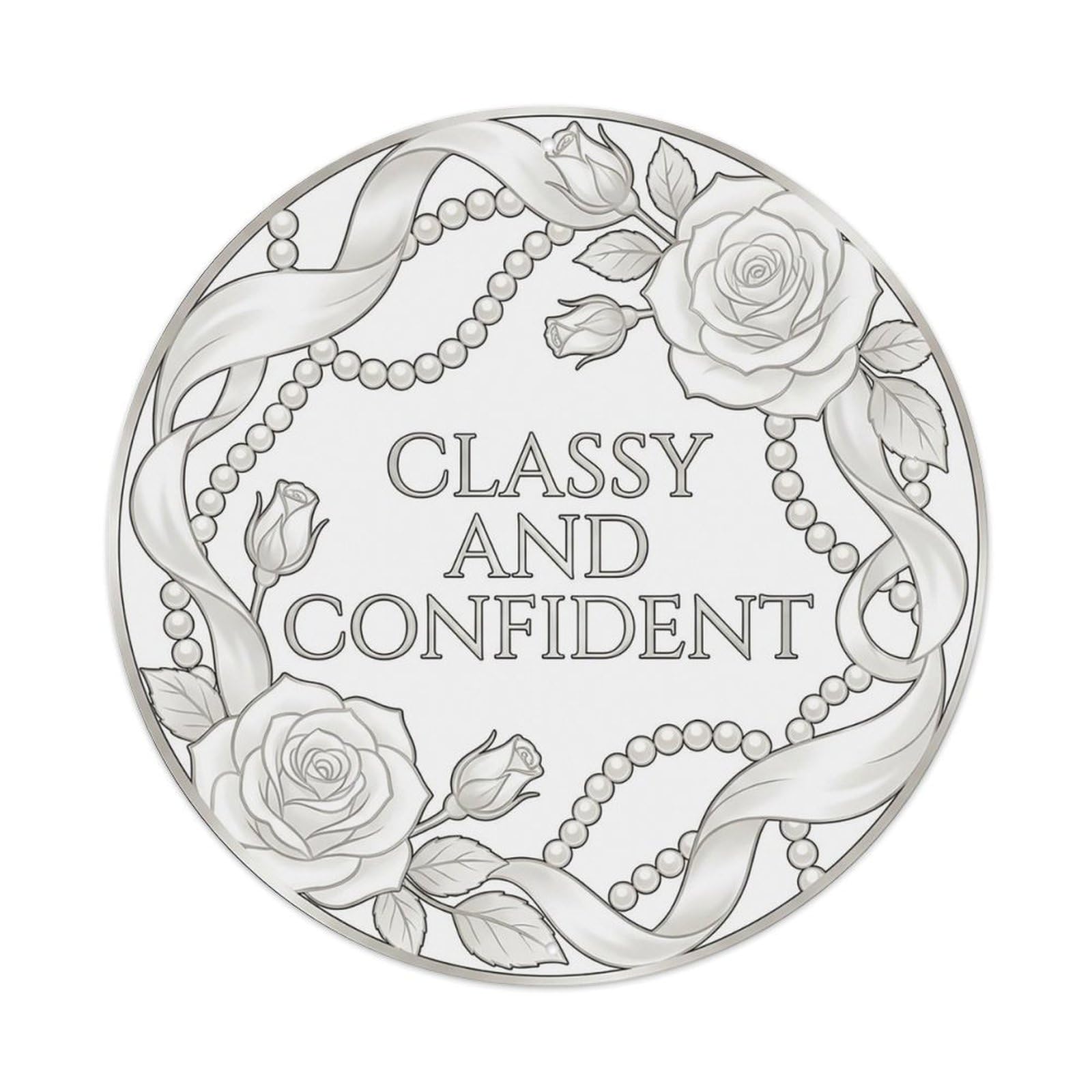 Elegant She Shed Floral Classy And Confident Metal Tin Sign