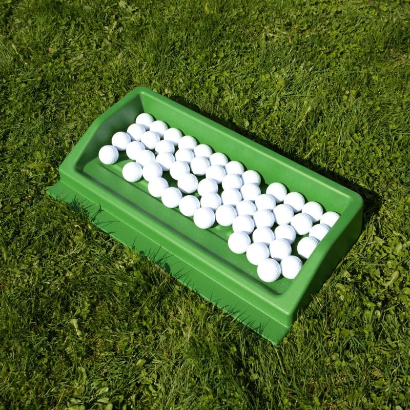 Golf Ball Tray for Hitting Mat and Driving Range, Indoor and Outdoor Practice Training, Commercial Quality, Green