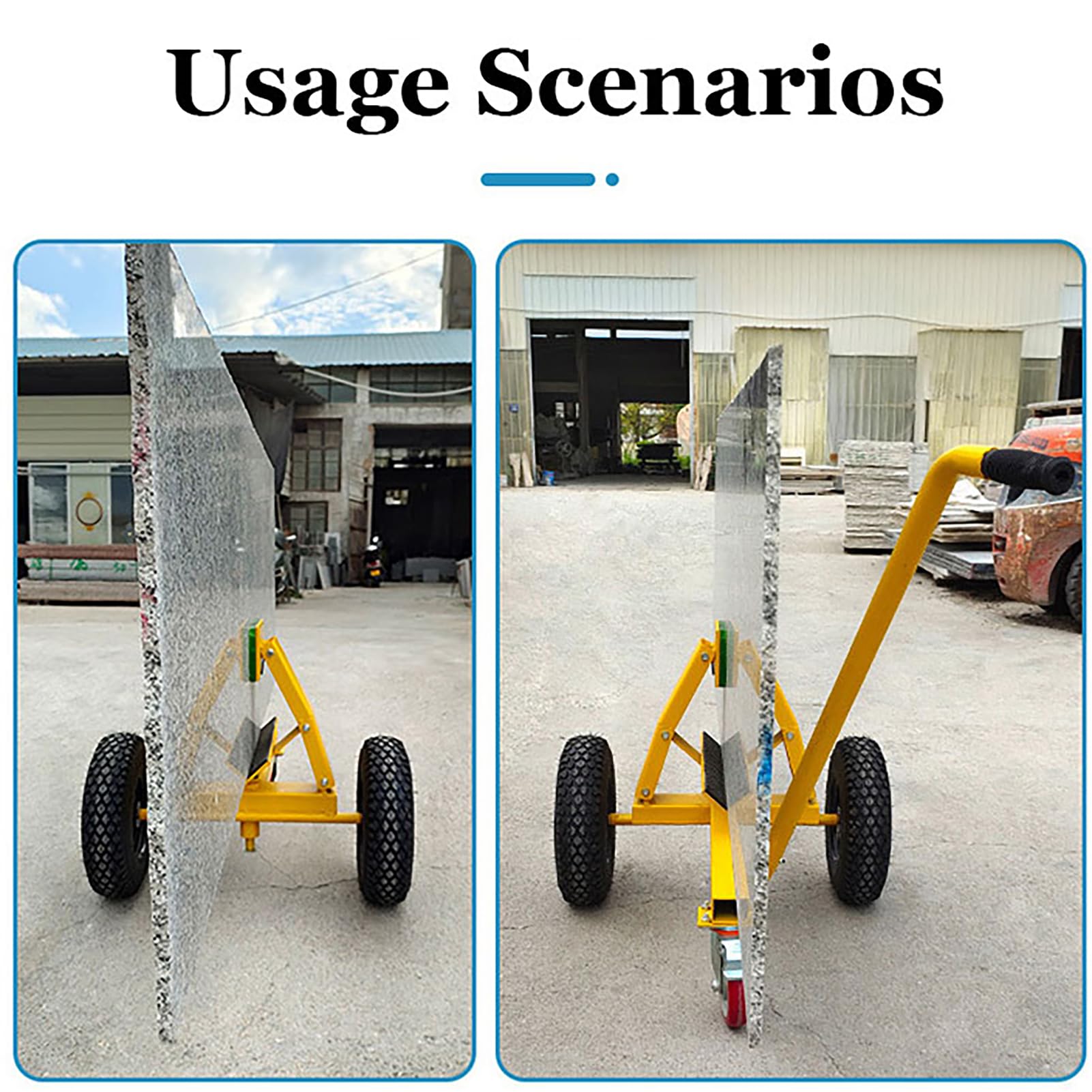Camión de manejo de materiales resistente con capacidad de carga de 400 kg y diseño anticaídas para construcción y uso industrial