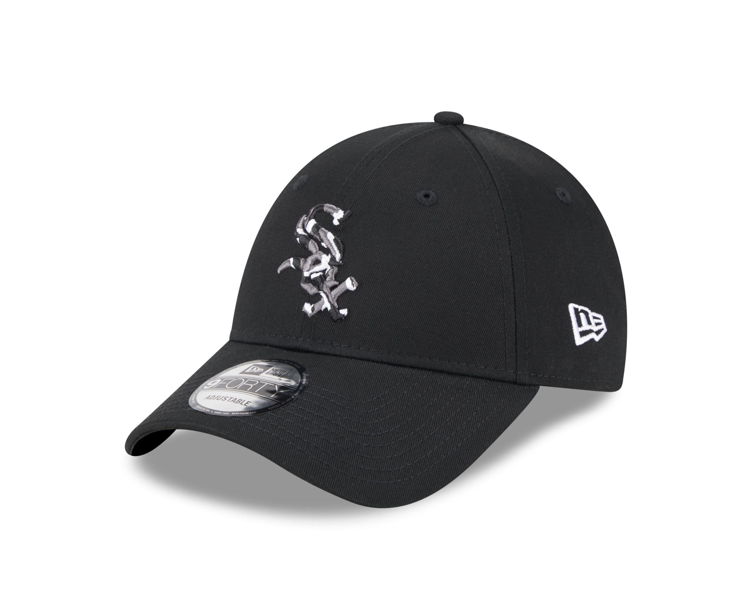 New Era Chicago White Sox hat 9Forty Cap Adjustable Curved Visor Camouflage Team Logo MLB Black