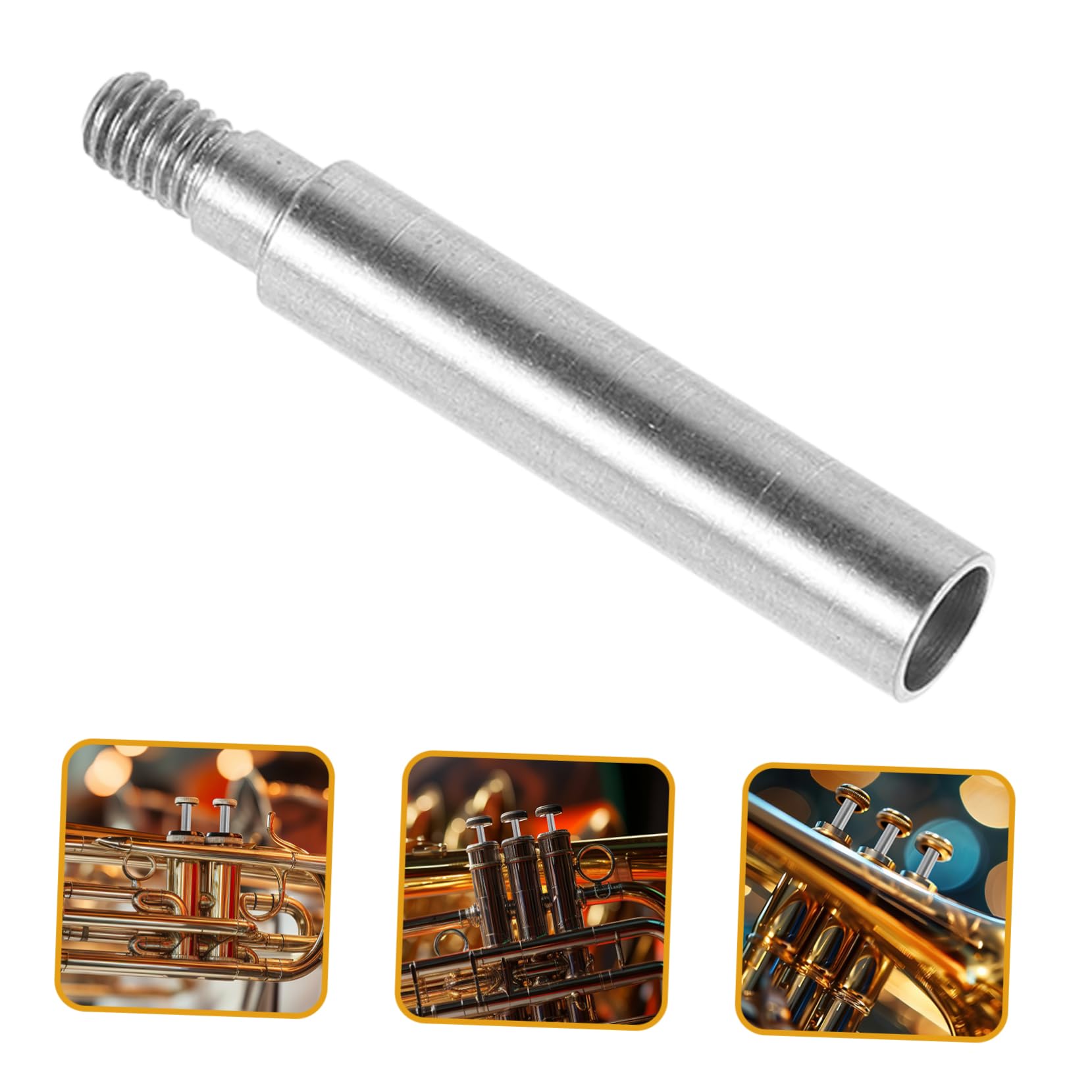 Toyvian Accesorio para Trompa Tenor de Acero Inoxidable, Práctico y Fácil de Almacenar, Varilla de Pistón de Repuesto para Instrumento Musical de Color Plata