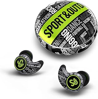 mifo S True Wireless Earbuds, Active Noise Cancelling Sports Earbuds, IPX7 Bluetooth in-Ear Headphone, Compact Design Suitable for Sport and Sleep(Black and Green)