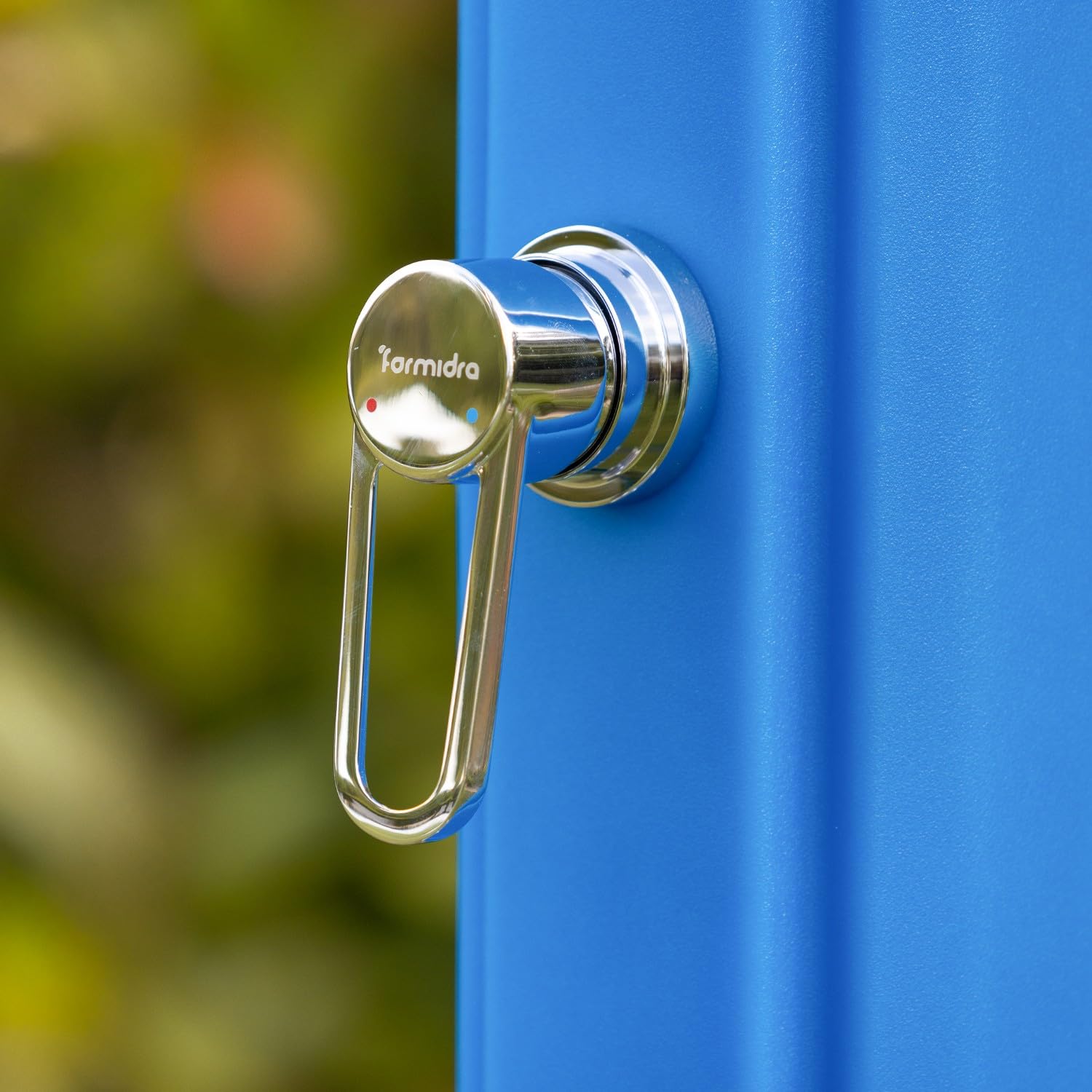 Formidra - Pack Douche Solaire Happy 4x4 44L avec Housse - Bleu - Douche extérieure Piscine et Jardin - DS-H422BLCOV - 26 x 29 x 229cm