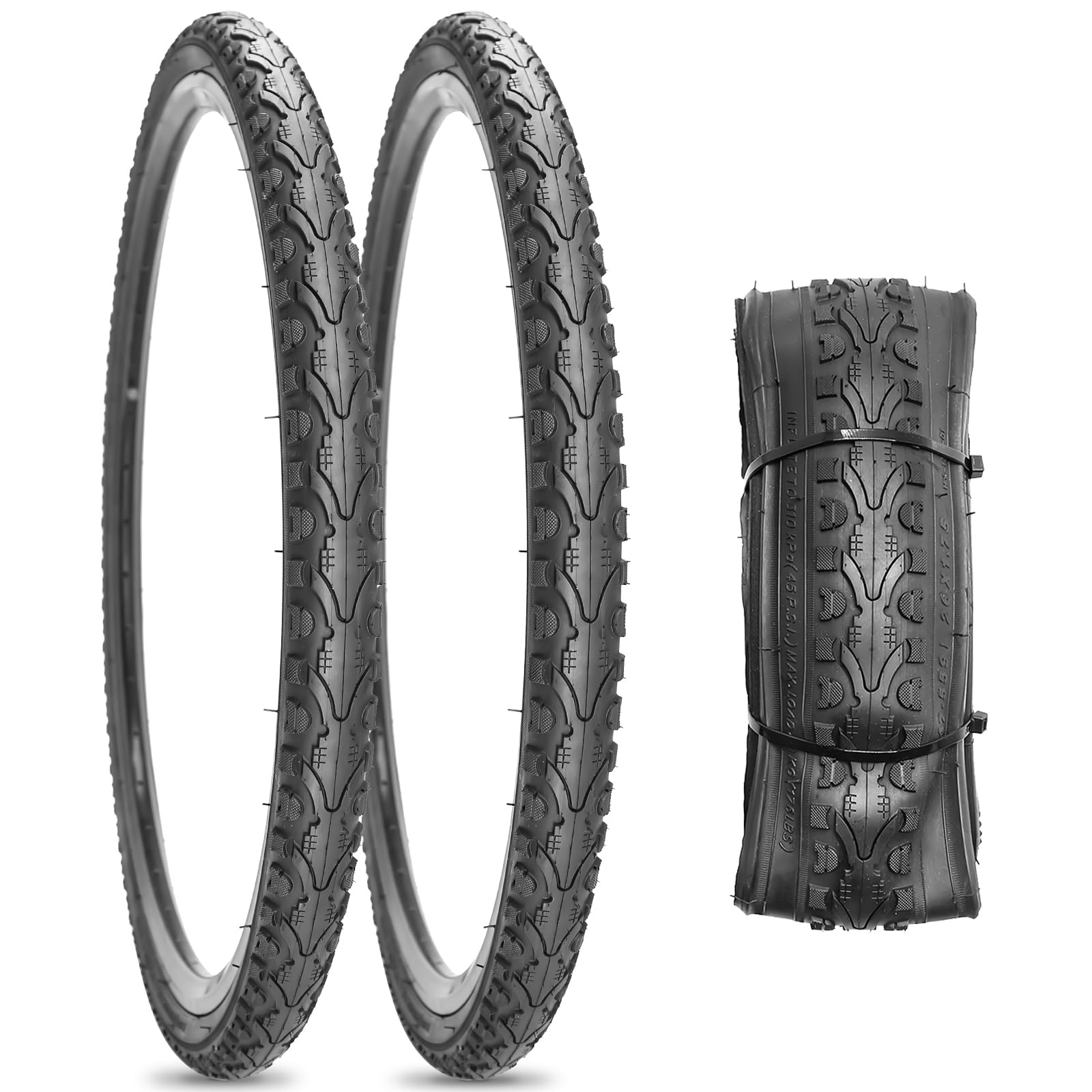 2 Chambres à Air Vélo 26 Pouces – 47/57-559, Valve Presta 40mm, VTT BMX City