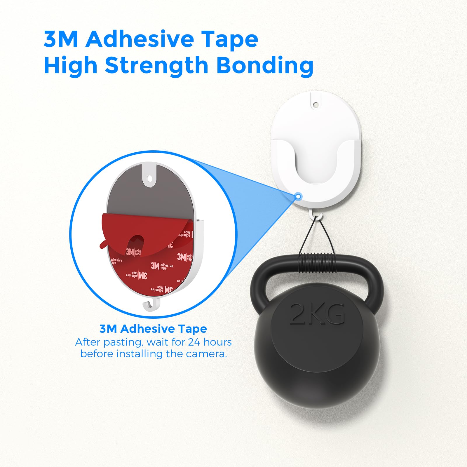 Soporte de Pared Compatible con Blink Mini 2, Soporte de Pared Adhesivo VHB para Blink Mini/Mini2/Outdoor 4/3,Ring Indoor CAM(1st/2nd Gen), no Requiere Herramientas, sin taladrar