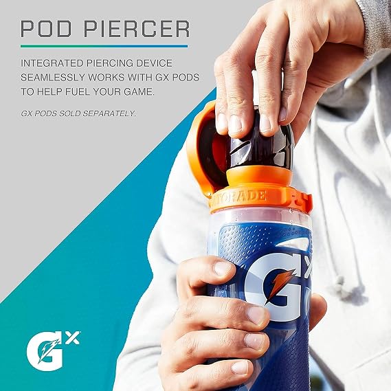 Gatorade Gx NFL Non-Slip Squeeze Bottles, Gx Hydration System, Gx Sports Drink Concentrate Pods