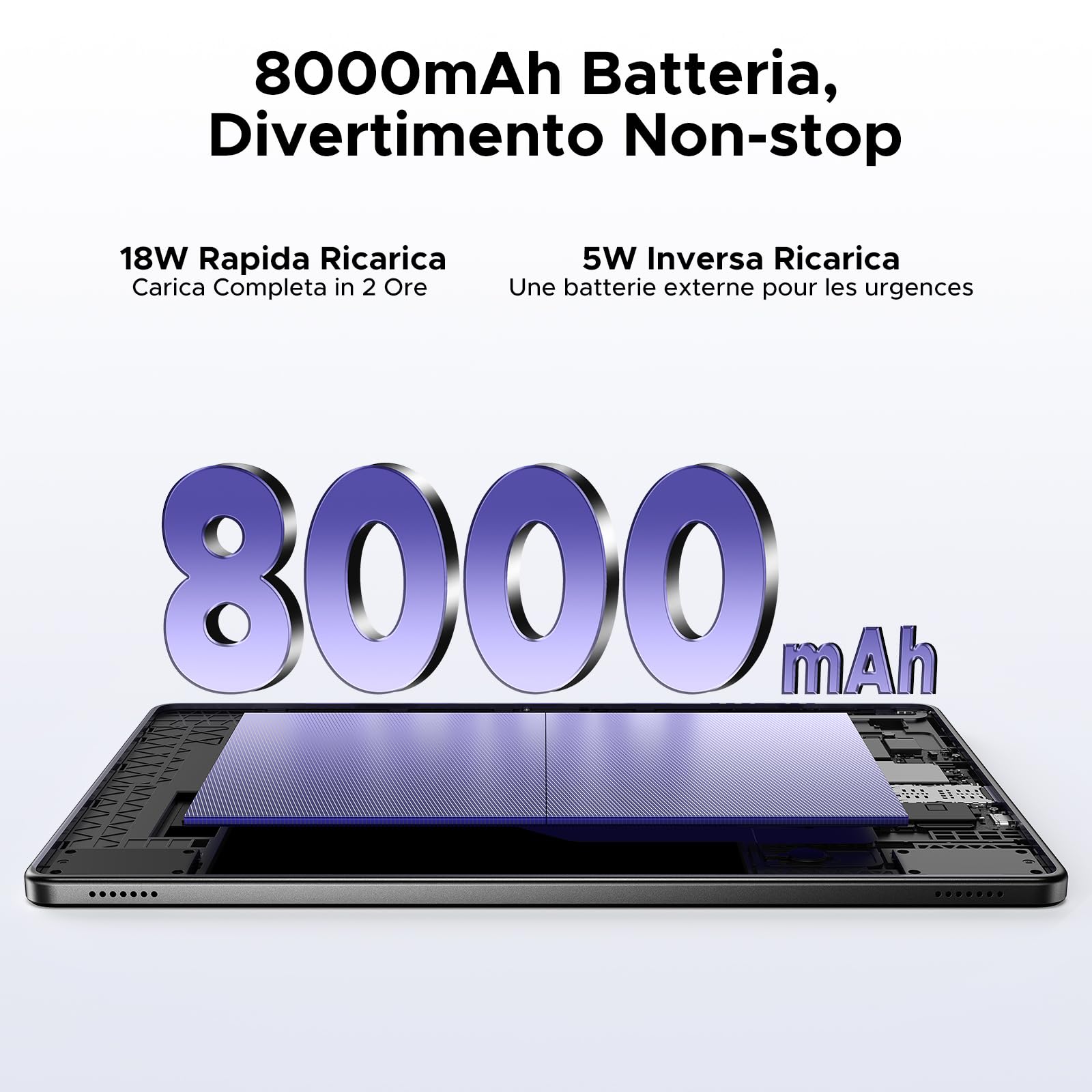 DOOGEE Tab G6+ Tablet 11 Pollici Android 16, 32GB+256GB/2TB Tablet in Offerta, 4G LTE+ 5G WIFI, 1920x1200 FHD+ IPS, Octa Core Tablets Gaming, 8000mAh/Widevine L1/Face ID/GPS/BT5.0/OTG - Nero
