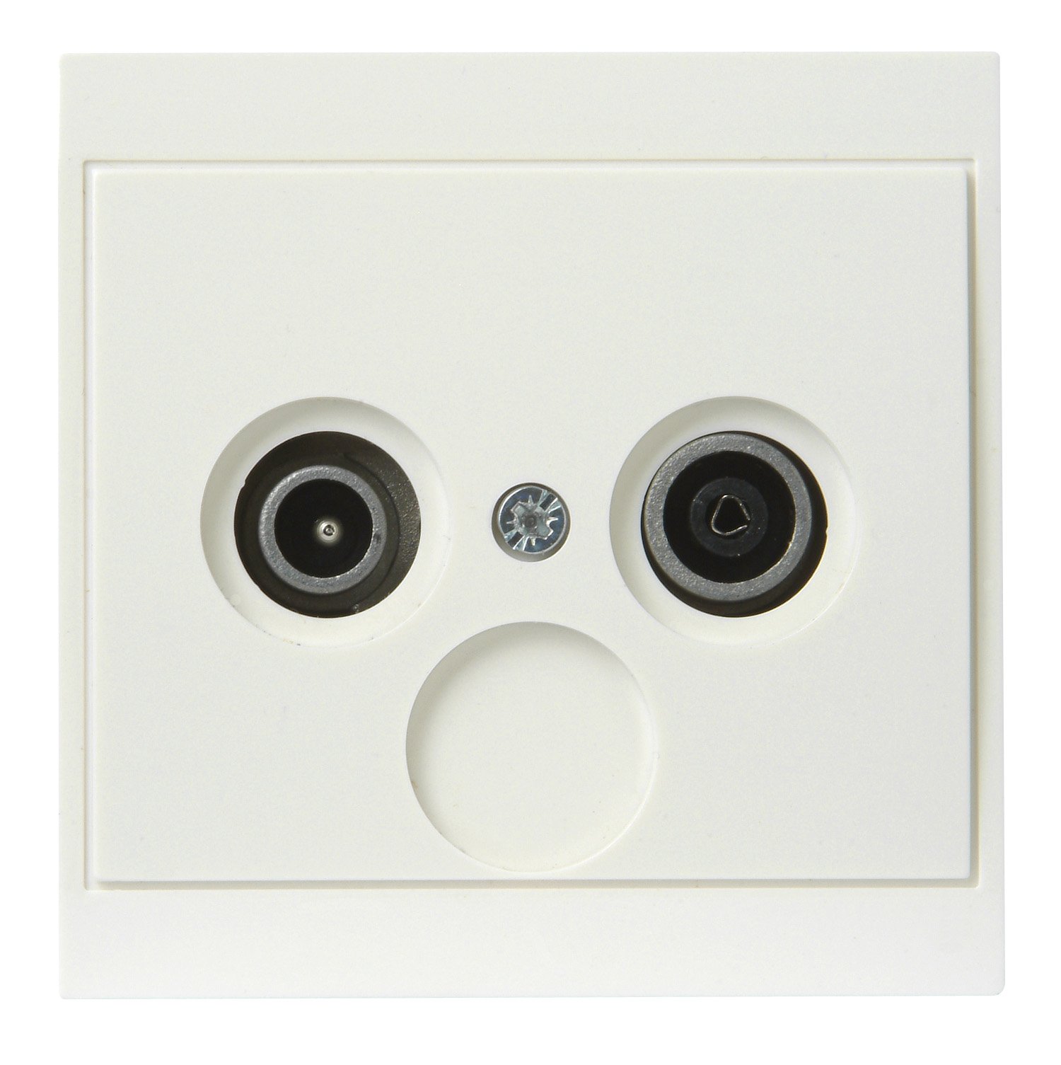 Kopp Malta 113001081 Antenna Socket with 2 Outputs TV/RF/Single Socket and Loop-Through Cream White