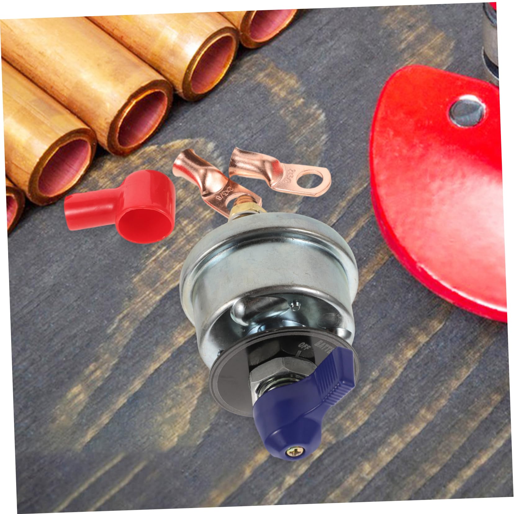 GRIRIW Battery Disconnect Switch Leak-proof Rv Boat Car Battery Shut off Size Post Blade Switch