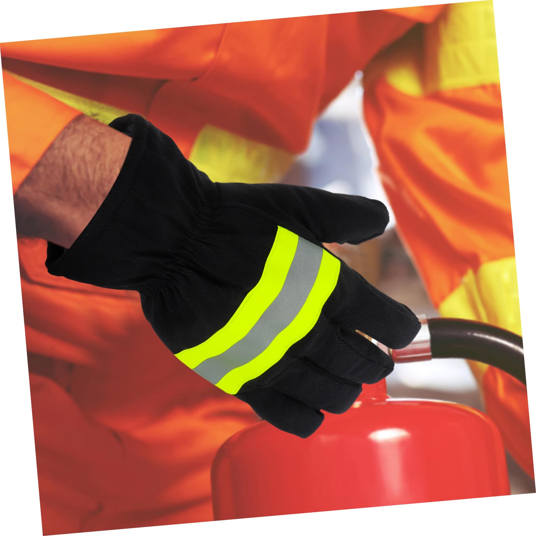 GLEAVI 3paia Guanti Antincendio Resistenti Al Calore Guanti Da Lavoro Isolati Per Sicurezza e Protezione Per Situazioni Di Emergenza e Attività Professionali