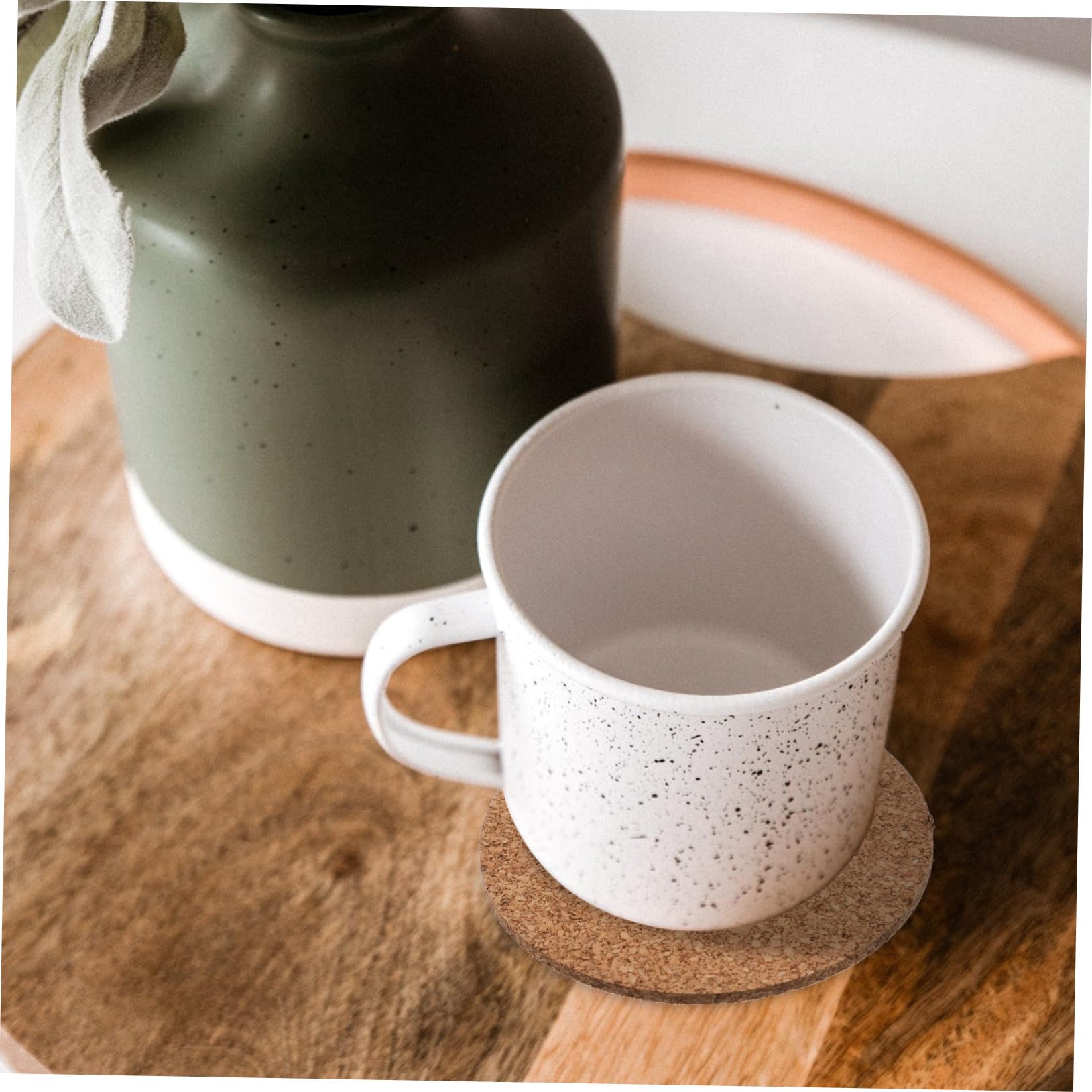 Mikikit 100pièces Dessous de Liege sous-Verres Decoratifs pour Boissons Resistant Chaleur Convient Tasses Cafe et Verres