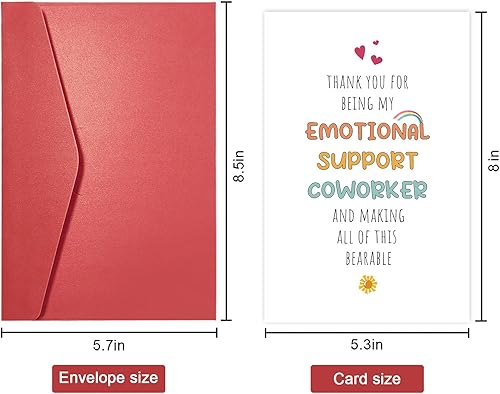 Miniatura 2 de Tarjeta de cumpleaños para compañero de trabajo, divertida tarjeta de agradecimiento para compañero de trabajo, tarjeta de apoyo emocional, tarjeta