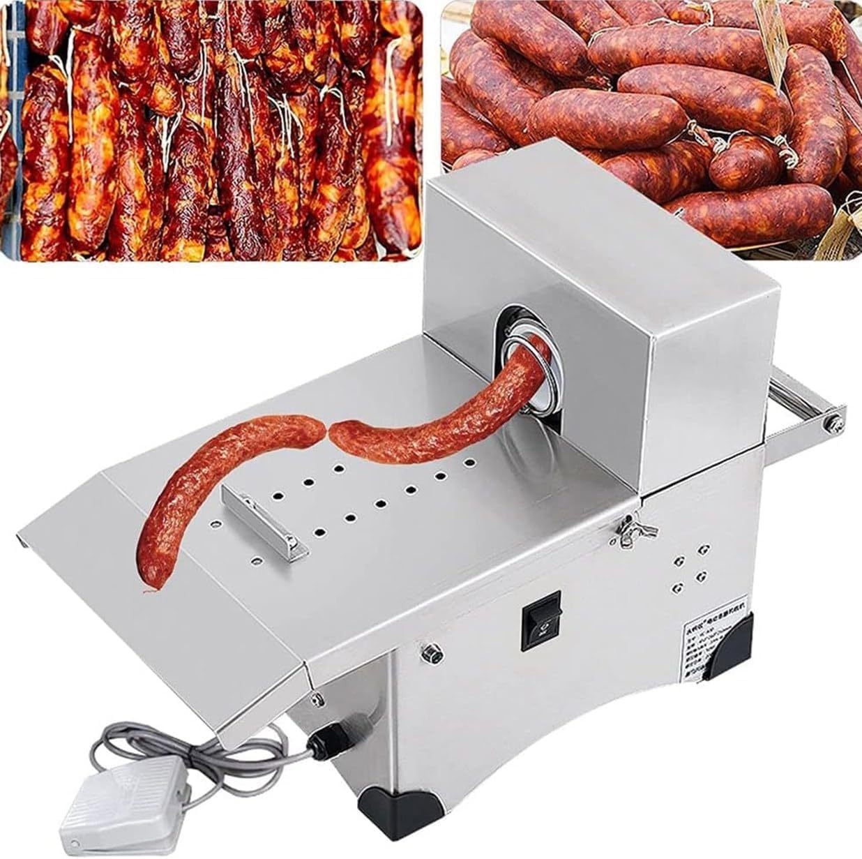 Machine à nouage de saucisses électrique, équipement de Machine à nouage de saucisses Automatique, 2 Modes, diamètre Maximum 50 mm, Machine à Relier Les saucisses commerciales for Restaurant.