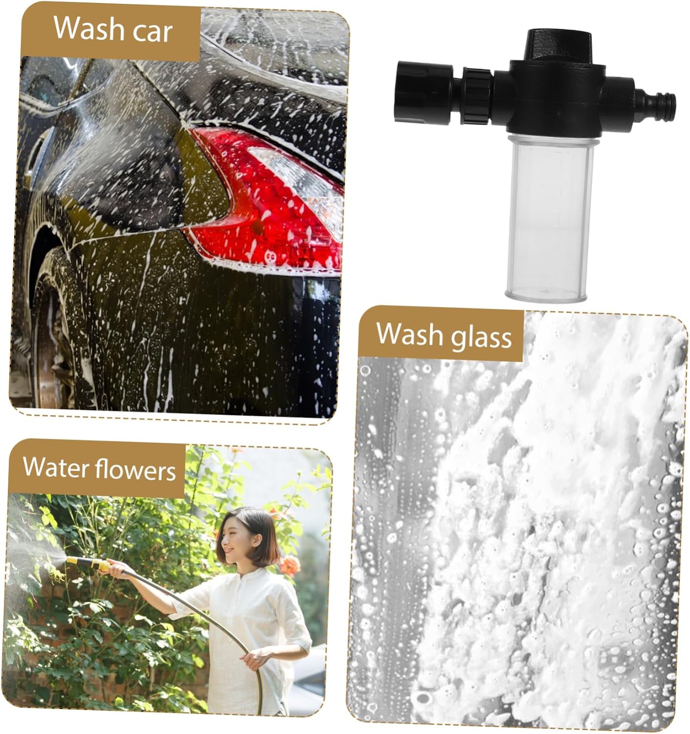 ULTECHNOVO Car Wash Foam Sprayer Tool Efficient Foams Sprayer for Versatile Cleaning Tasks Lightweight Design for Easy Handling for Car Wash and Home Use