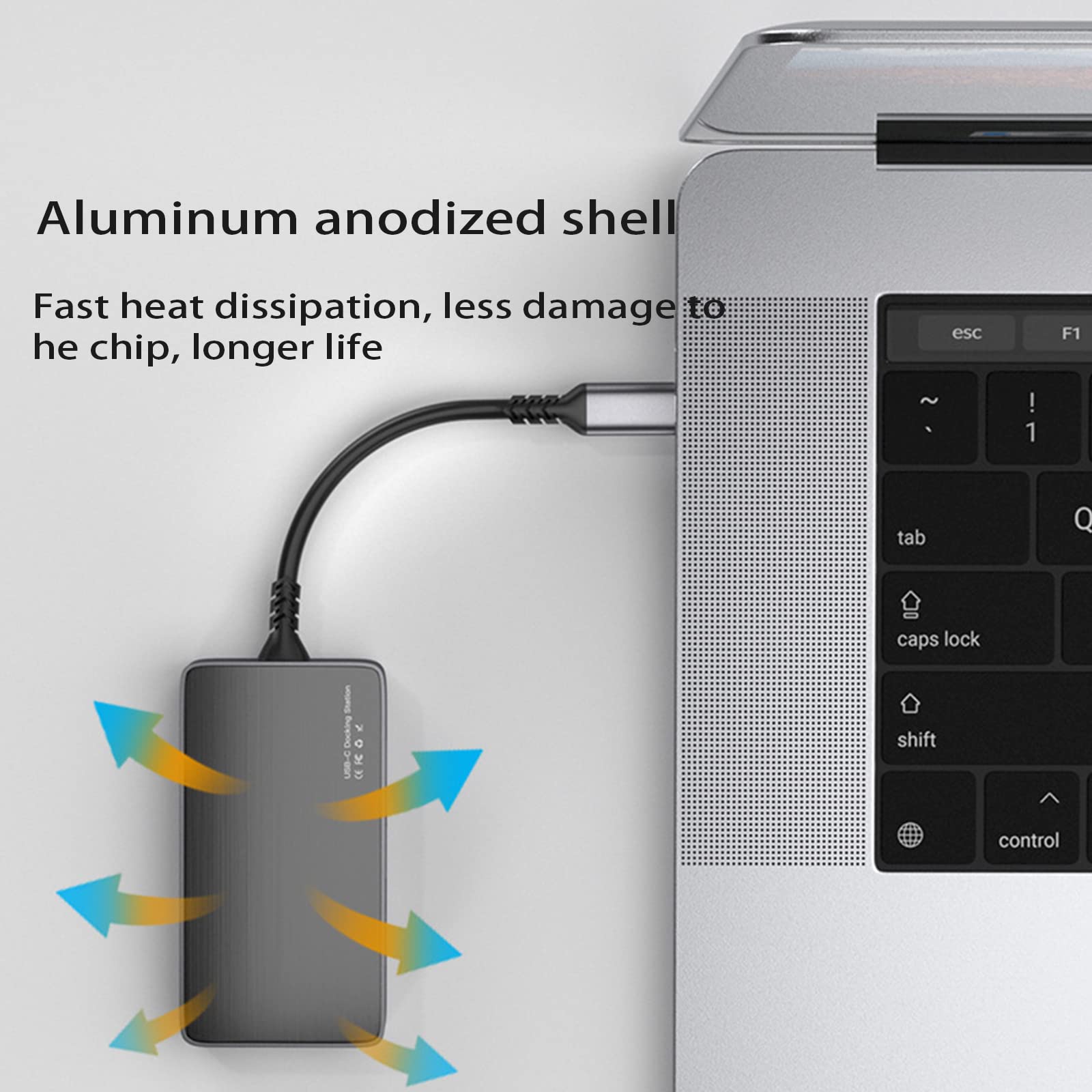 USB C Hub Alluminio Tipo-C Dock Station con 3 porte USB 3.0 Card Splitter PD Hub per laptop Computer Splitter per Laptop