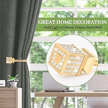 Phoewon Curtain Holdbacks Acrylic Crystal Ball Curtain Tie Backs U | INDIA