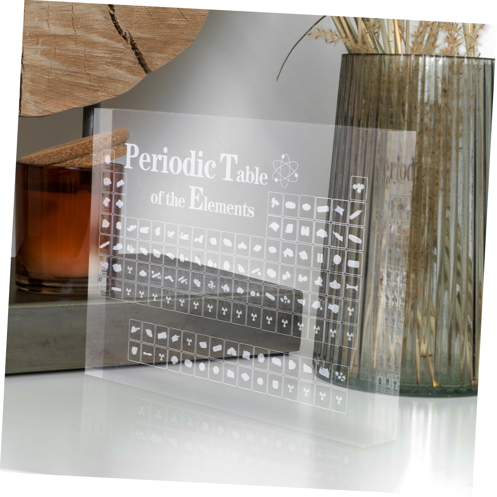 OSALADI Acryl Periodensystem der Elemente Tischdeko für Büro und Bibliothek