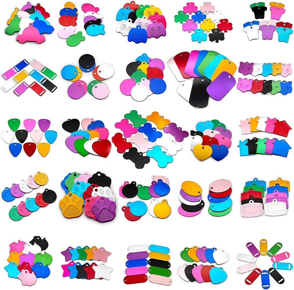 犬のためのIDタグ犬のタグ WHOLESALE 100PCS犬のタグ名プレートペット ID.タグパーソナライズド犬 ID.タグカラー
