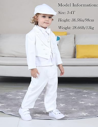 Miniatura 2 de AJ DESIGN 1-4T Toddler Boy Tuxedo with Tails Wedding Baptism Christmas Outfits