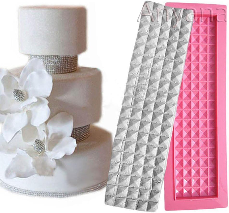 wide edible rhinestone Baking Molds Spike RIVET Silicone Fondant molds Pyramid Cone Cake Decorating Tools Gumpaste punk cupcake topper decorations vintage resin Clay Chocolate Candy Molds