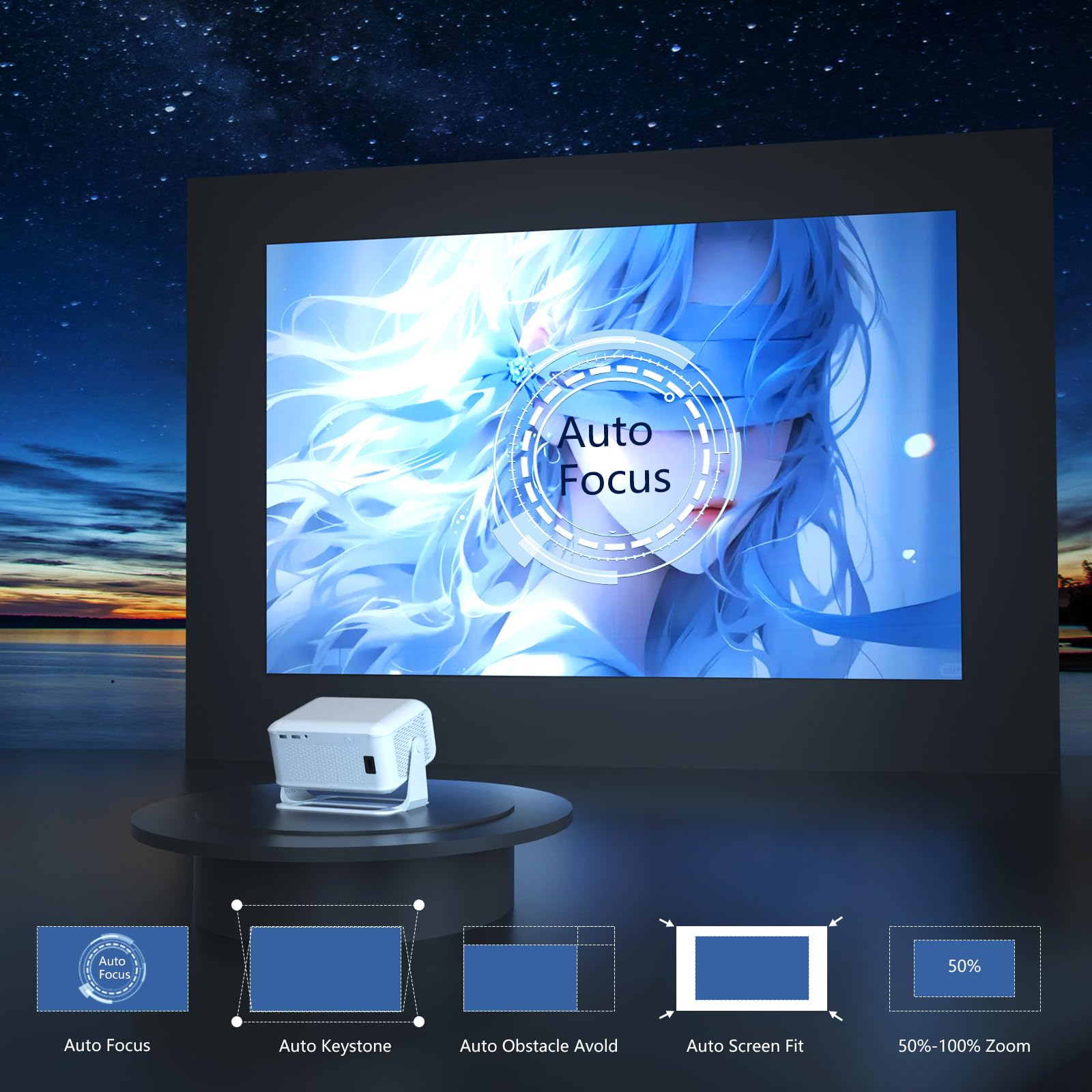 Amazon.com: Netflix Officially 4K Smart Projector with WiFi