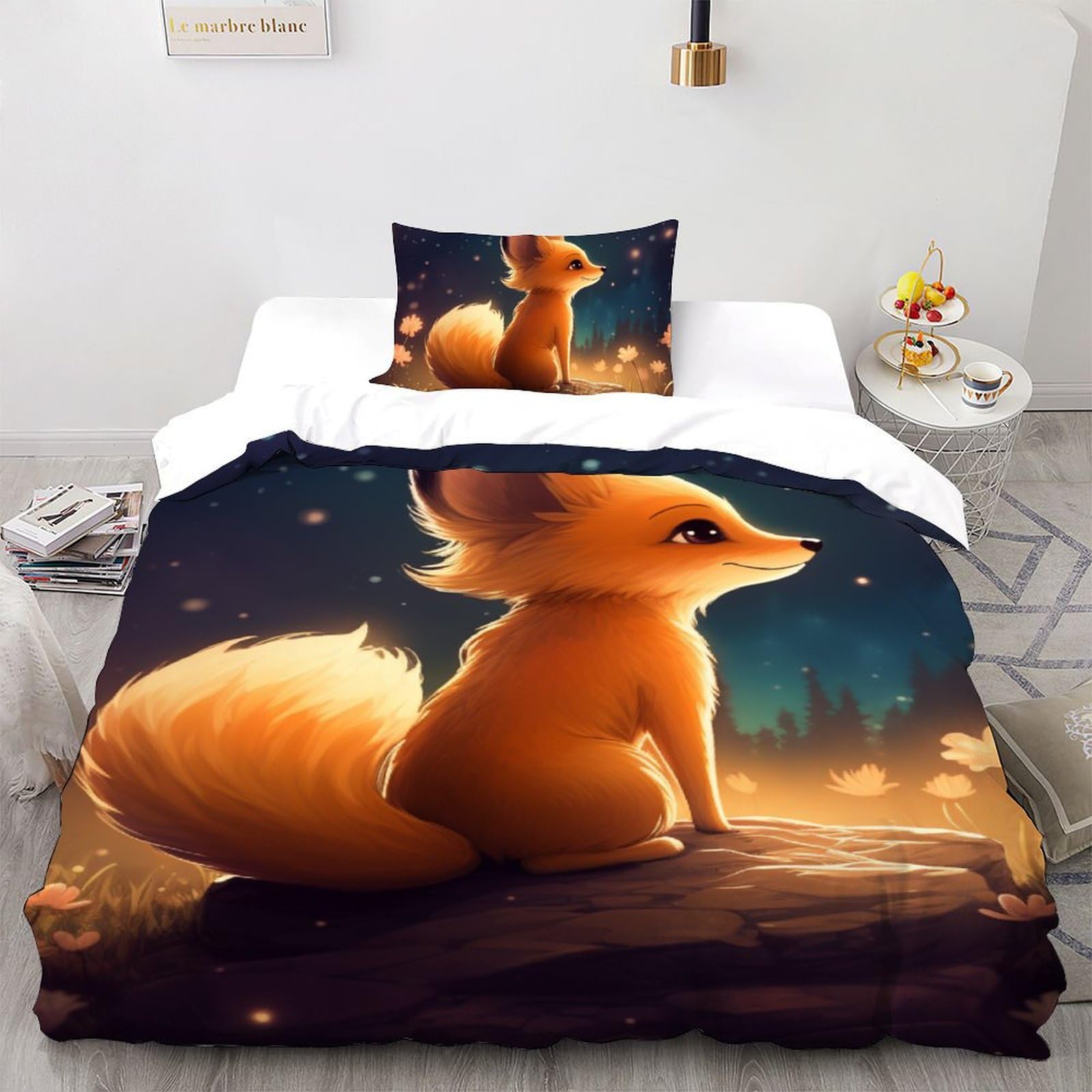 Housse de couette renard 2 pièces le cadeau d'anniversaire parfait pour lit enfant