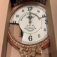 Amazon.co.jp: 電波掛け時計 ゴールデンエンジェルラウンド振り子時計B