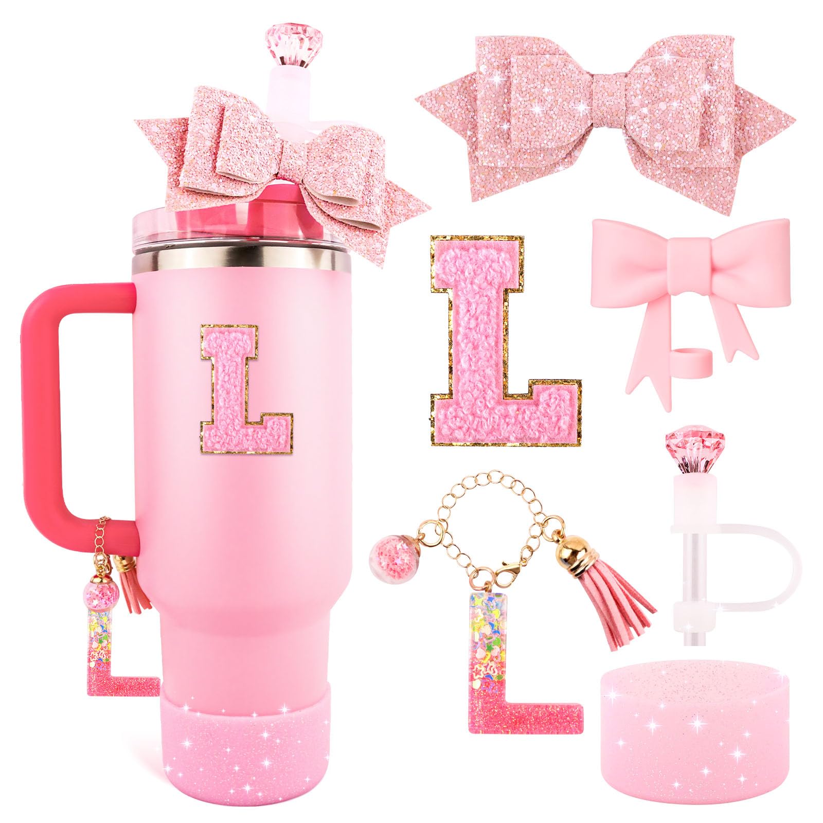 TOEECY Stanley Cup Zubehör-Set – Süße Schleifen-Strohhalmhülse, Snackschale & Mehr – Personalisiert Deinen 850/1200 Ml Becher TOEECY Stanley Cup Zubehör-Set – Süße Schleifen-Strohhalmhülse, Snackschale & Mehr – Personalisiert Deinen 850/1200 Ml Becher