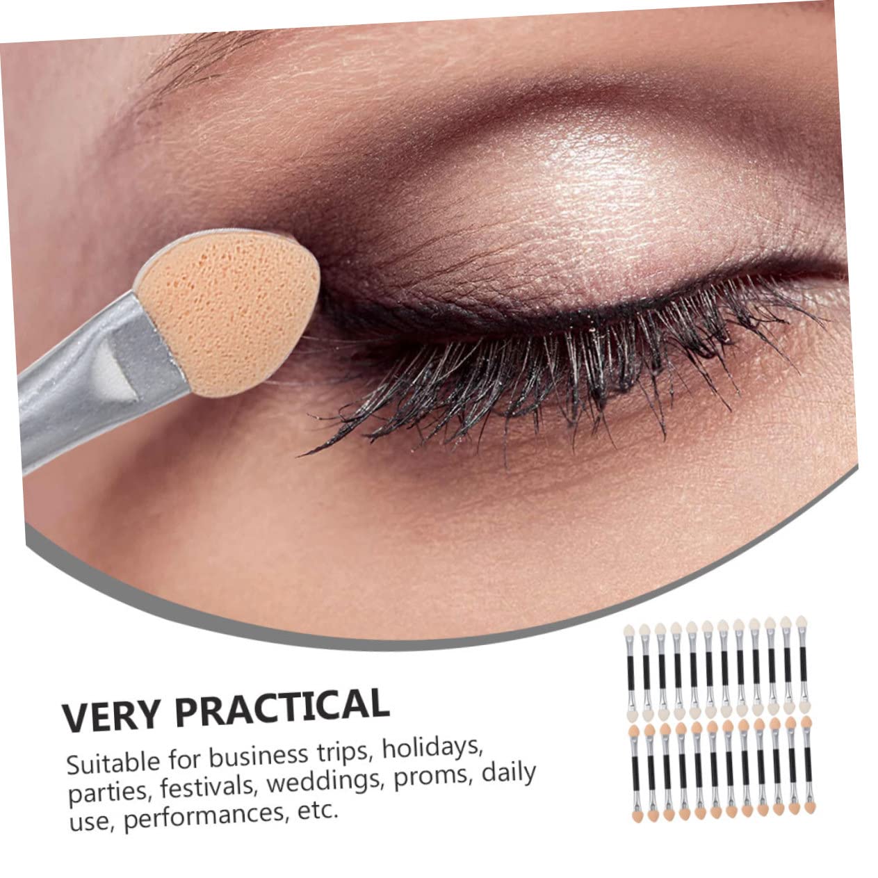 MERRYHAPY Eyeshadow 24pcs Set Double-sided for Home or Salon Makeup Tools Random Color