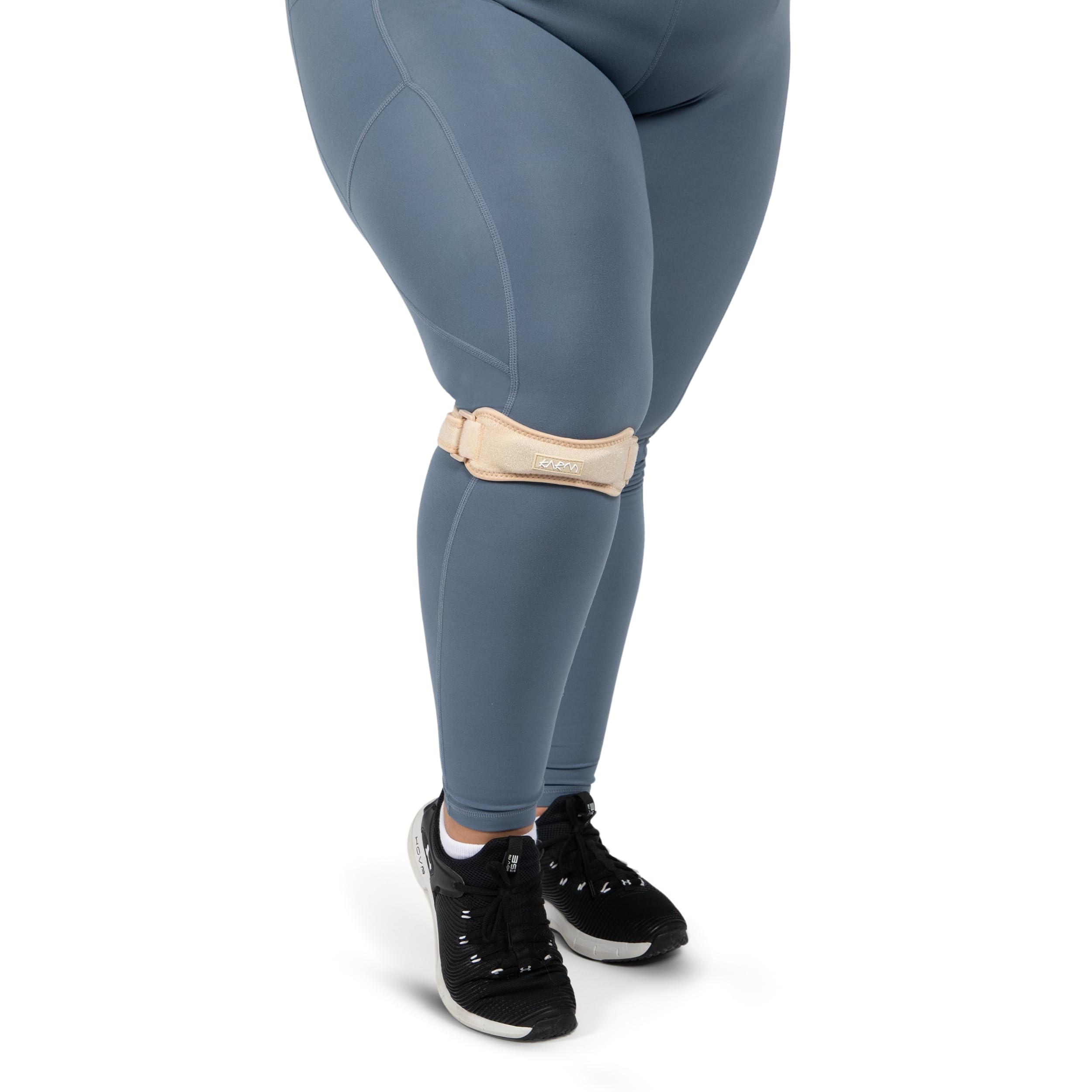 KARM Plus Size Knee Brace for Women & Men Plus Size - Patella Band - Patellar Tendon Support Strap for Jumpers Knee Pain, Basketball, Sports, Obese (