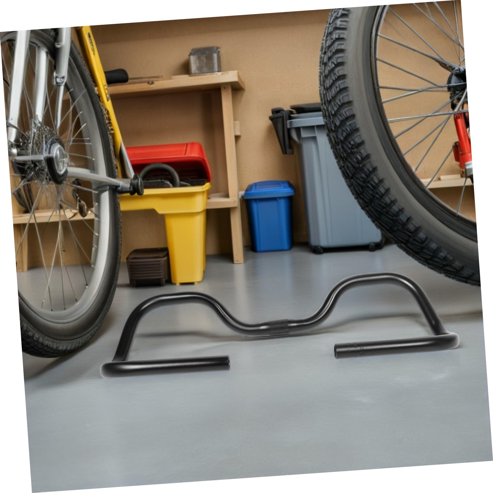 POPETPOP Manubrio Farfalla Per Mountain Bike Bici Da Strada e Trekking Design Stabile e Rialzo Regolabile in Nero