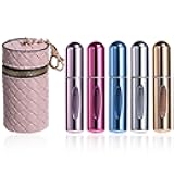JPNK 5PCS Portable Mini Refillable Perfume Atomizer Bottle, Travel Size Spray Refillable Refill Bottle with bag