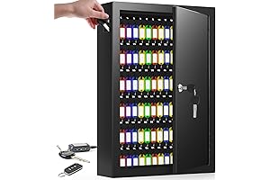 Key Bank: Wall-Mounted 125-Capacity Lock Box with Anti-Theft Deposit Slot