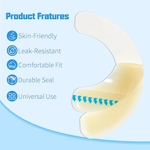 Miniatura 3 de 40 tiras elásticas de barrera para ostomía, fugas hidrocoloides impermeables de grado médico, cinta adhesiva para la piel para bolsas de colostomía