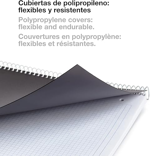 Miniatura 2 de Miquelrius 8.5 x 11 Cuaderno de encuadernación con alambre de 6 materias Regla universitaria (gris)