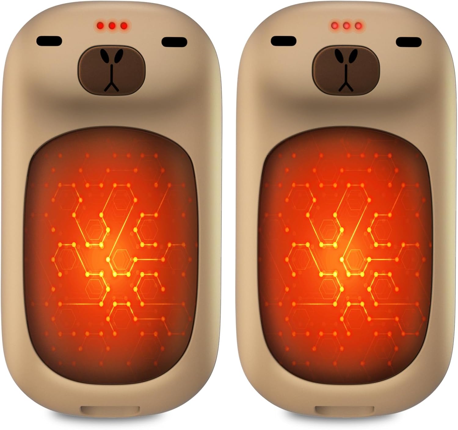 Capybara AI Hand Warmers Rechargeable 2 Packs 24 Hrs Long Safe Pocket-Size AI Smart Chips Electric Heater Cute Animal Gifts for Kids Women Men Outdoor Indoor Essentials