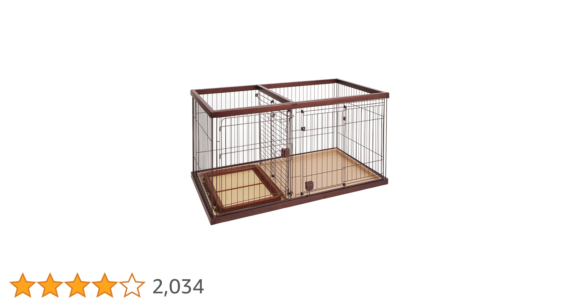 ▷届けます！！ペティオ ペットケージ ブラウン ワイド ※東京神奈川千葉限定 ペティオ トイレのしつけが出来る ドッグルームサークル