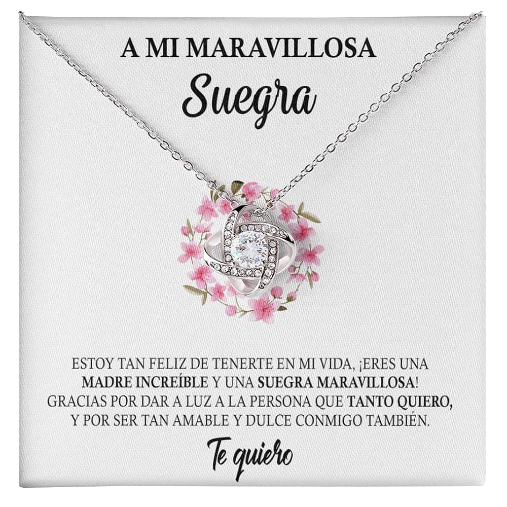 Bramart Collar Mujer A mi Suegra, Plata - Ideas de Regalos para ella, Regalo para tu suegra, Cumpleaños o Navidad - Est…