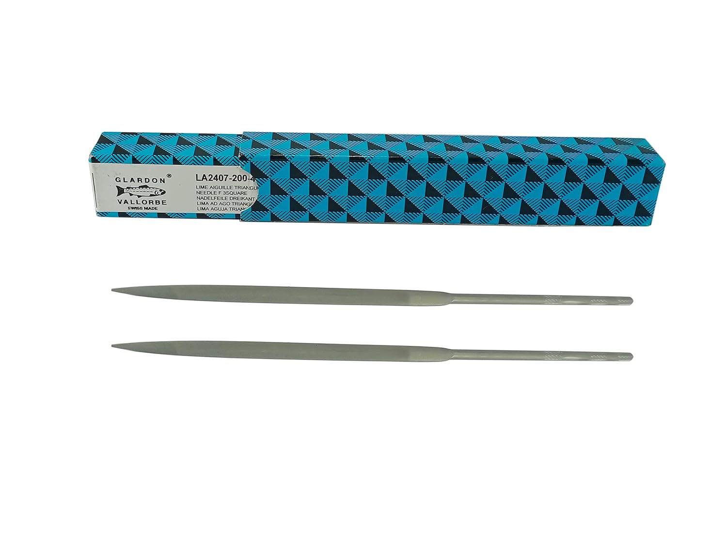 Swiss Files 2pcs Half Round Needle File Set for Metal, Glass, Stone