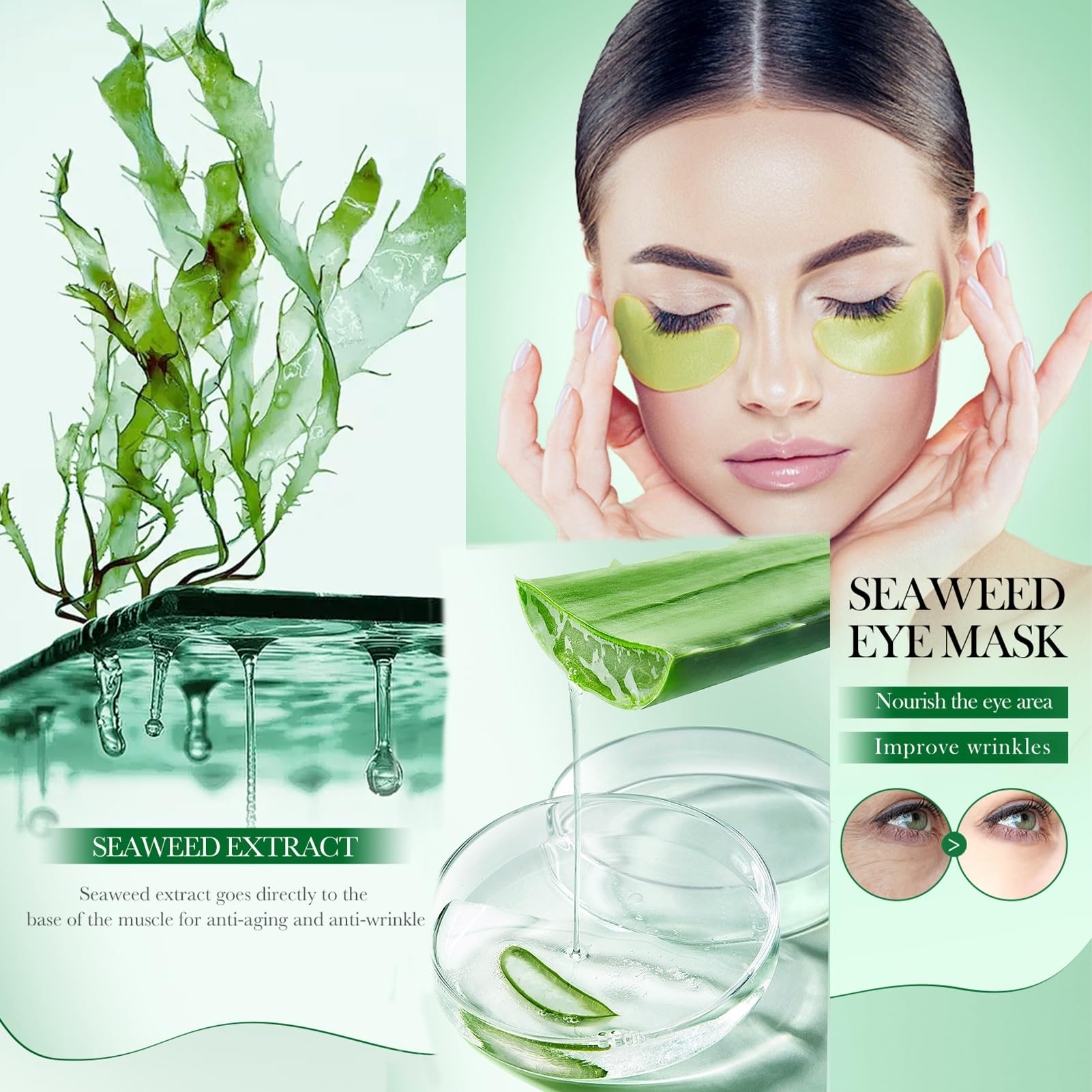 36 Pairs Under Eye Patches & Lip Mask for Puffy Eyes and Dark Circles - Crystal Lip Care Gel Pads Mask Bulk Collagen Skin Care Products, Beauty & Personal Care 1