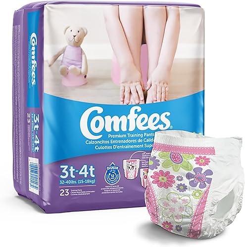 Miniatura 2 de Comfees Pantalones de entrenamiento para niña, 3T-4T, 23 unidades (paquete de 6)