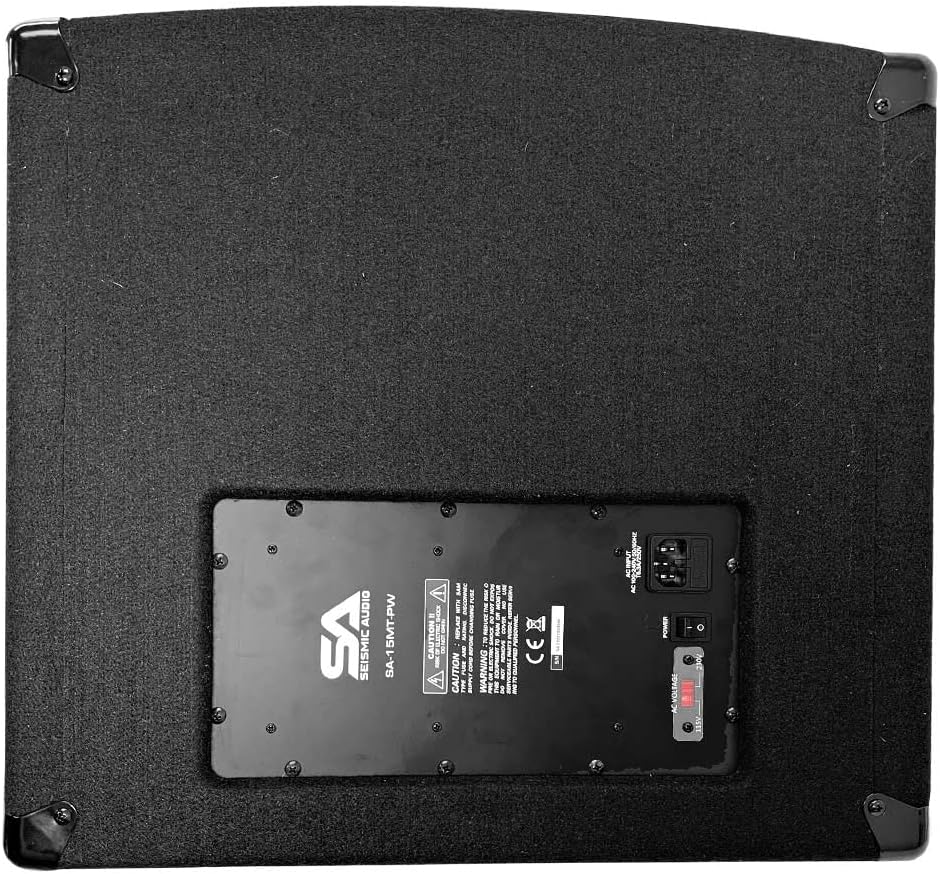 Seismic Audio - SA-15MT-PW-Pair - Pair of Powered 2-Way 15" Floor / Stage Monitors Wedge Style with Titanium Horns - Image 7