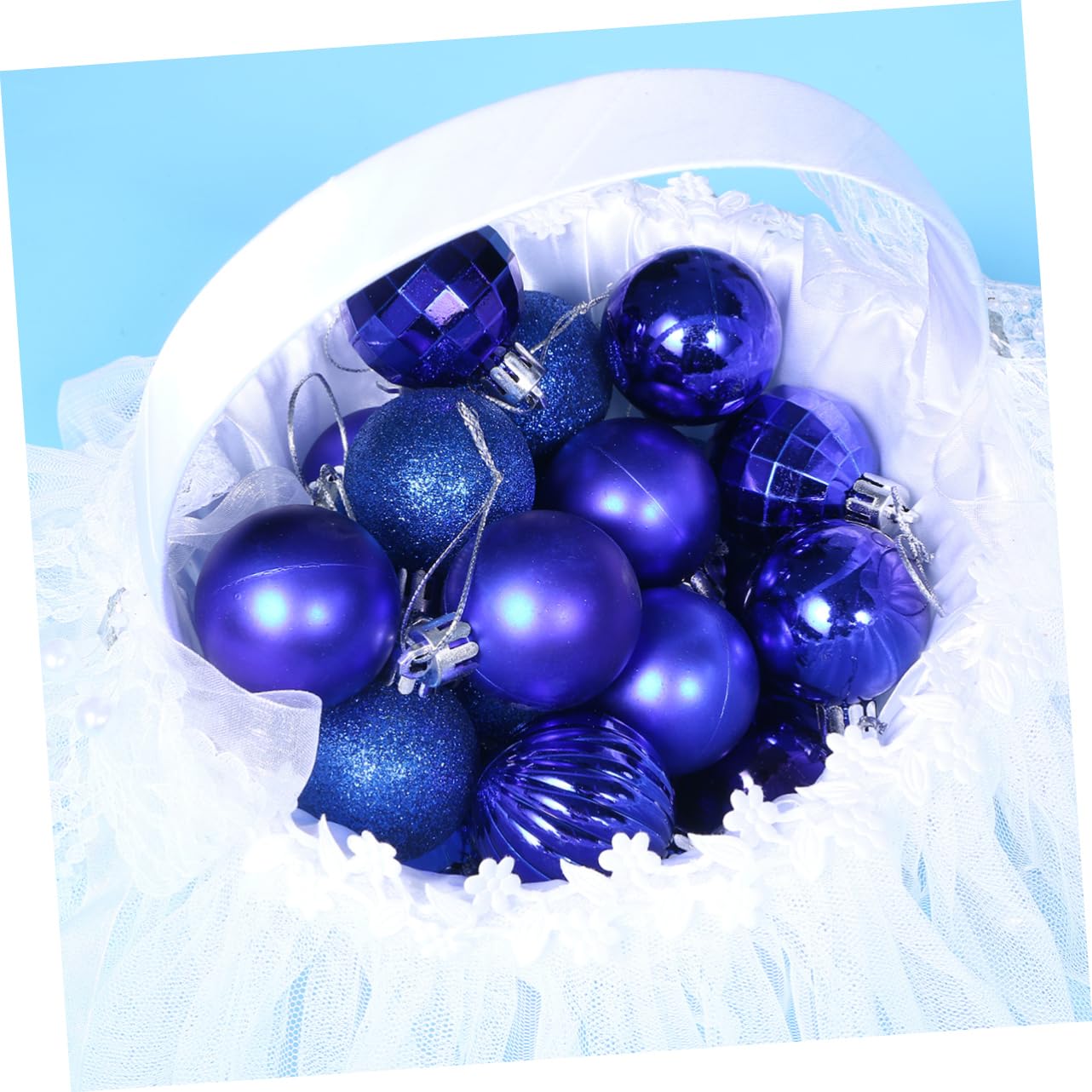 TOPBATHY 102 STK Weihnachtskugeln zum Aufhängen Kugelschmuck für den Weihnachtsbaum Weihnachten Weihnachtsfeiertage christbaumkugeln weihnachtsbaumkugeln Weihnachtsbaum hängende Kugeln Blue