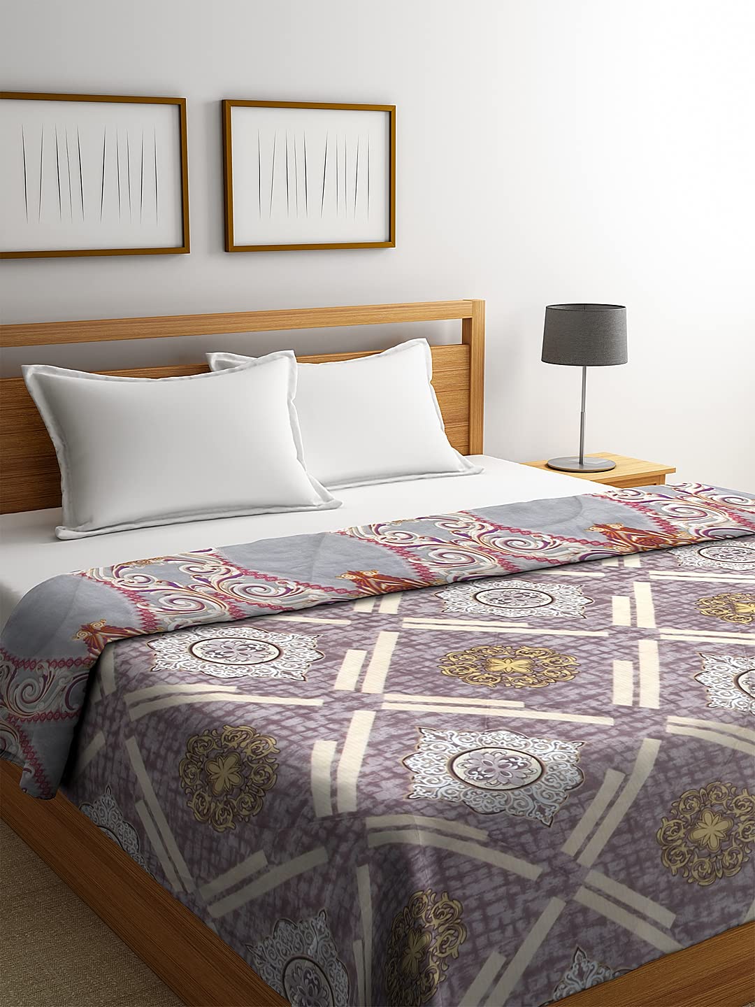 Buy King Size Room AC Comforter Blanket Set For Adults Grey