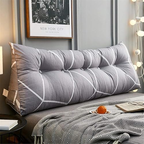 ZZKD Almohada triangular de algodón desmontable con cuña grande, respaldo de tatami, respaldo de lectura, cojín de oficina para proteger la cintura,