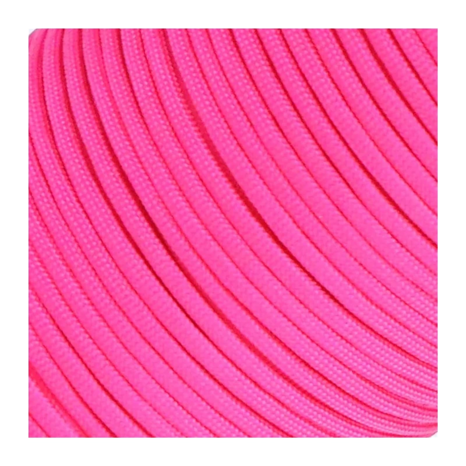 Paracord 5M/15M/30M 7-Core 550 Paracord 4mm Parachute Cord Outdoor Camping survival Rope kit Umbrella Tent Lanyard Strap Clothesline(48 rose red,30m spool version)