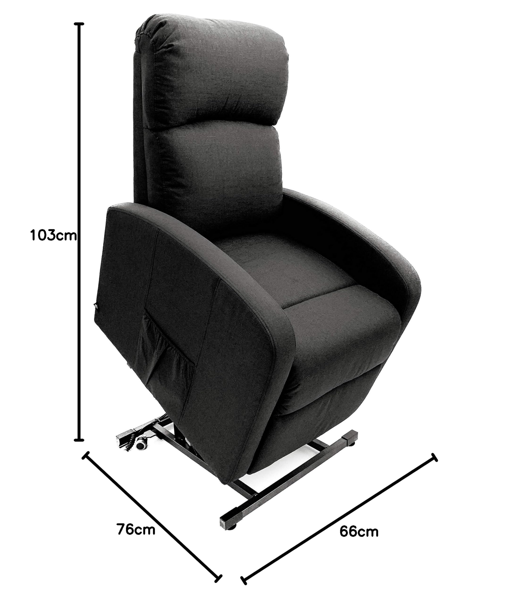 Astan Hogar Sillón Relax con Función Auto-Ayuda (Levanta Personas), Reclinación Eléctrica, Tapizado en Tela, Modelo Premium Plus AH-AR30630NG